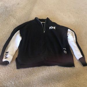 Pink Black and White Quarter Zip